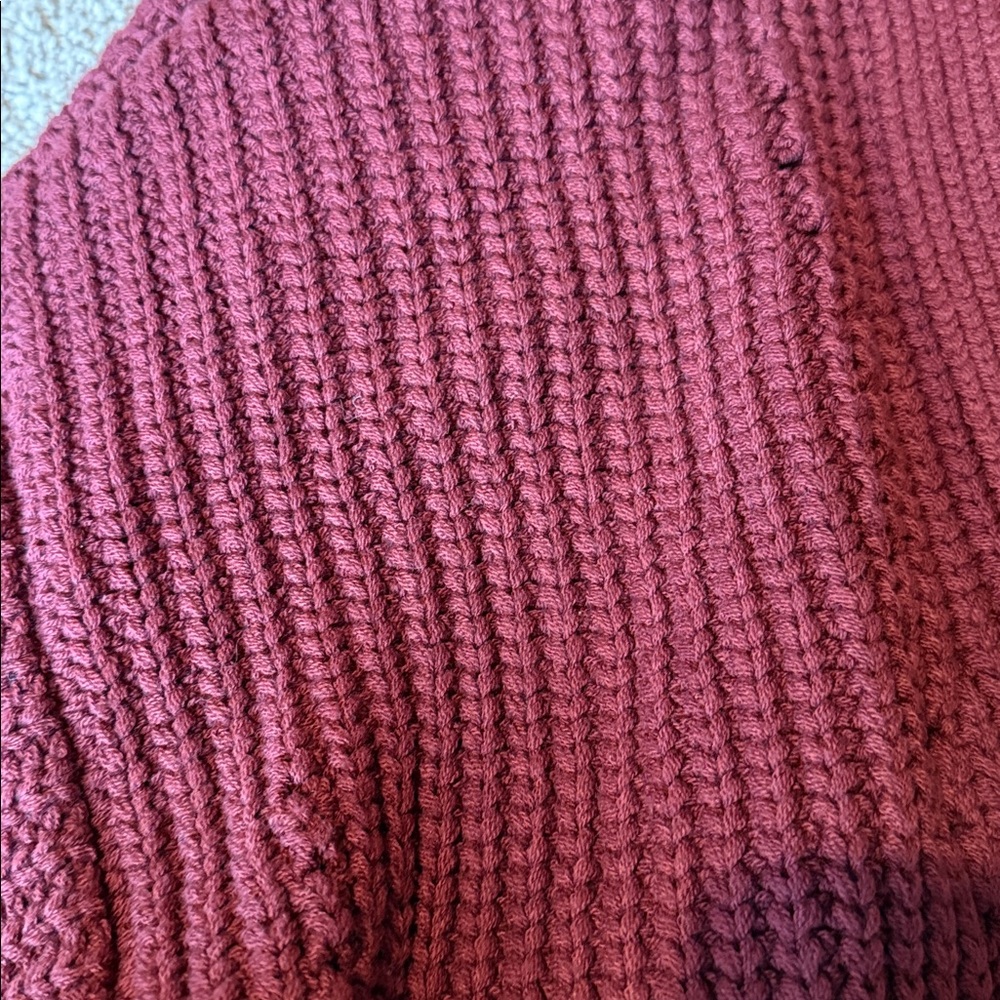 Free People Deep Red Open-Front Cardigan - Picture 3 of 3